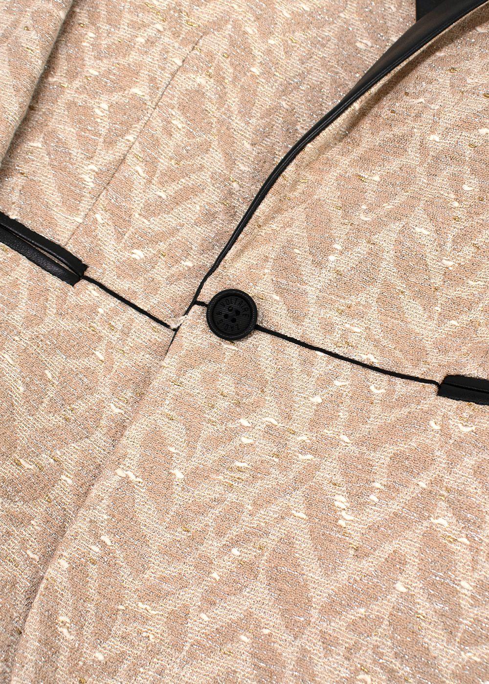 Zadig & Voltaire Deluxe Leather Trim Gold Blazer