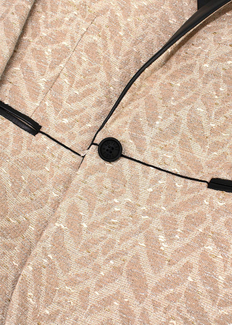 Zadig & Voltaire Deluxe Leather Trim Gold Blazer
