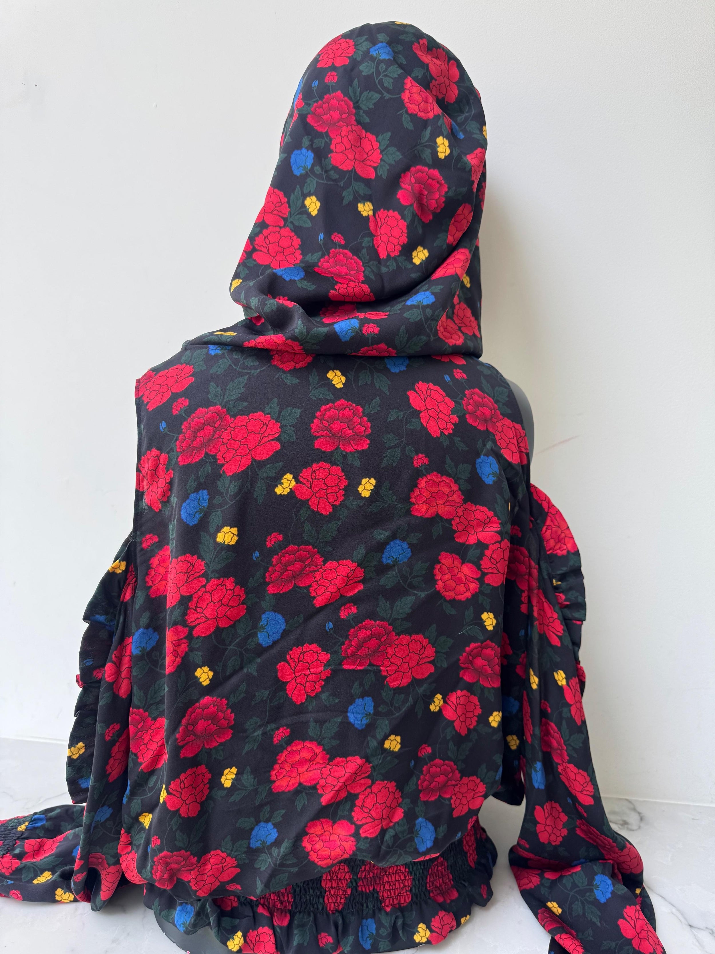 Magda Butrym Hooded Cold Shulder Top