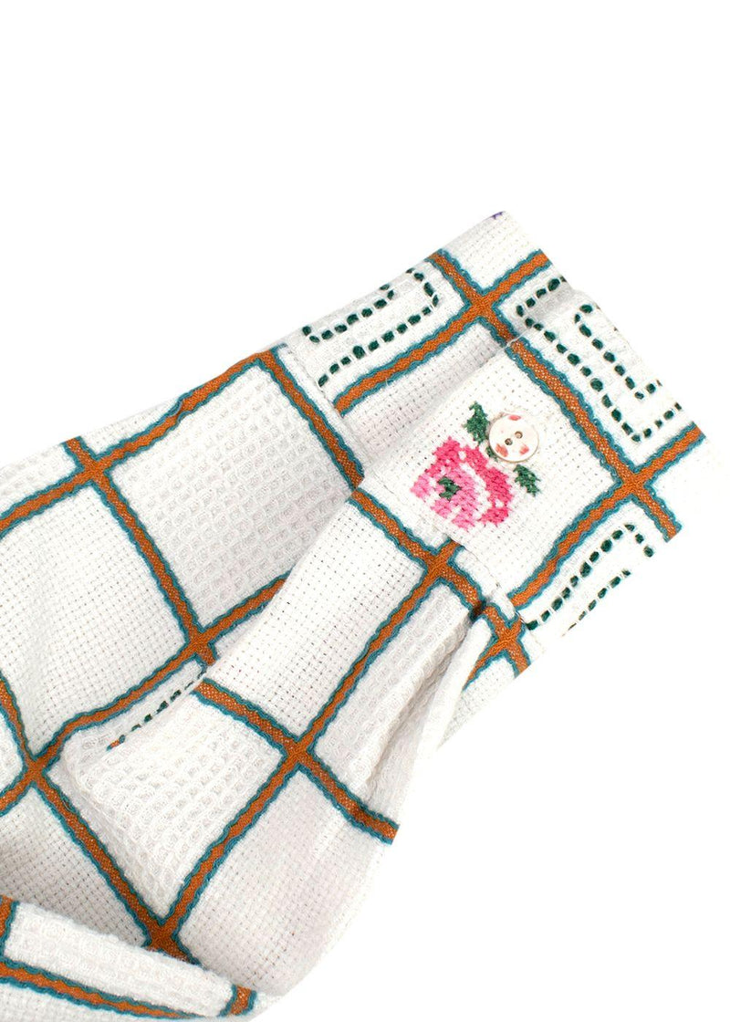 Rianna + Nina Floral Crochet Square Shirt