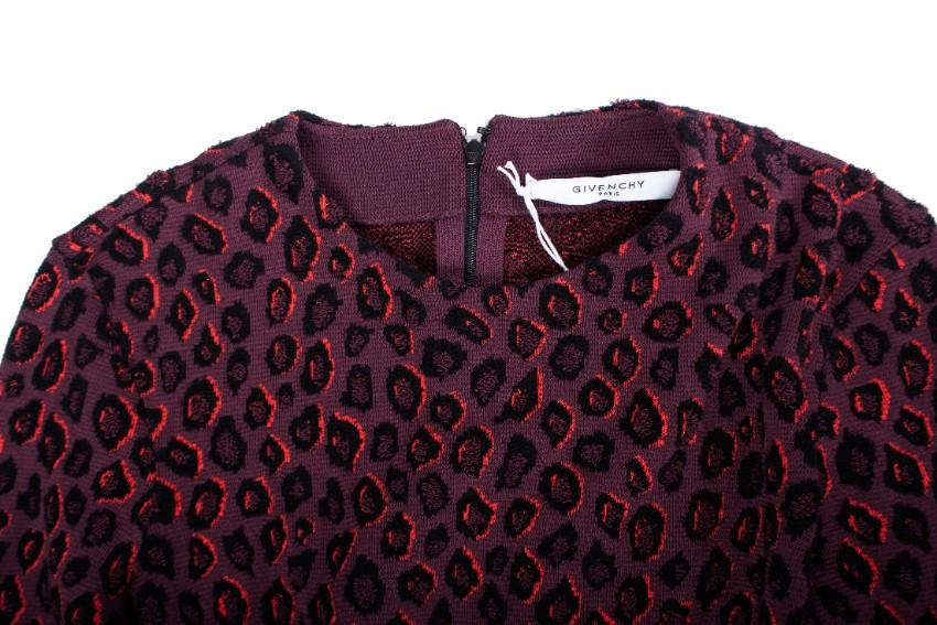 Givenchy Leopard print-jacquard midi dress