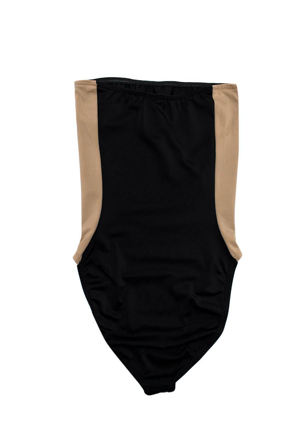 Norma Kamali Black Bandeau Swimsuit