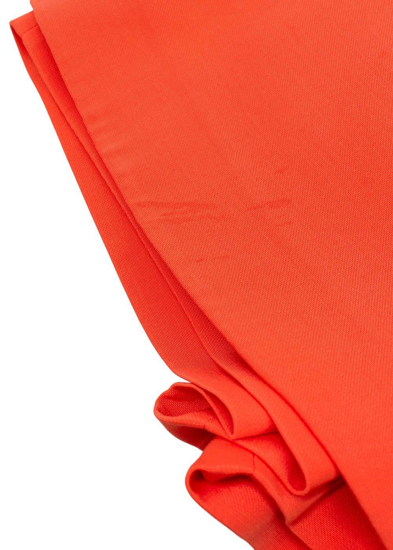 Orange Wool  Asymmetric Skort