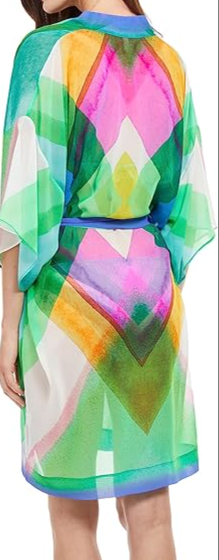 Gottex Diagonal Dreams Open Kimono Swimwear Cover Up