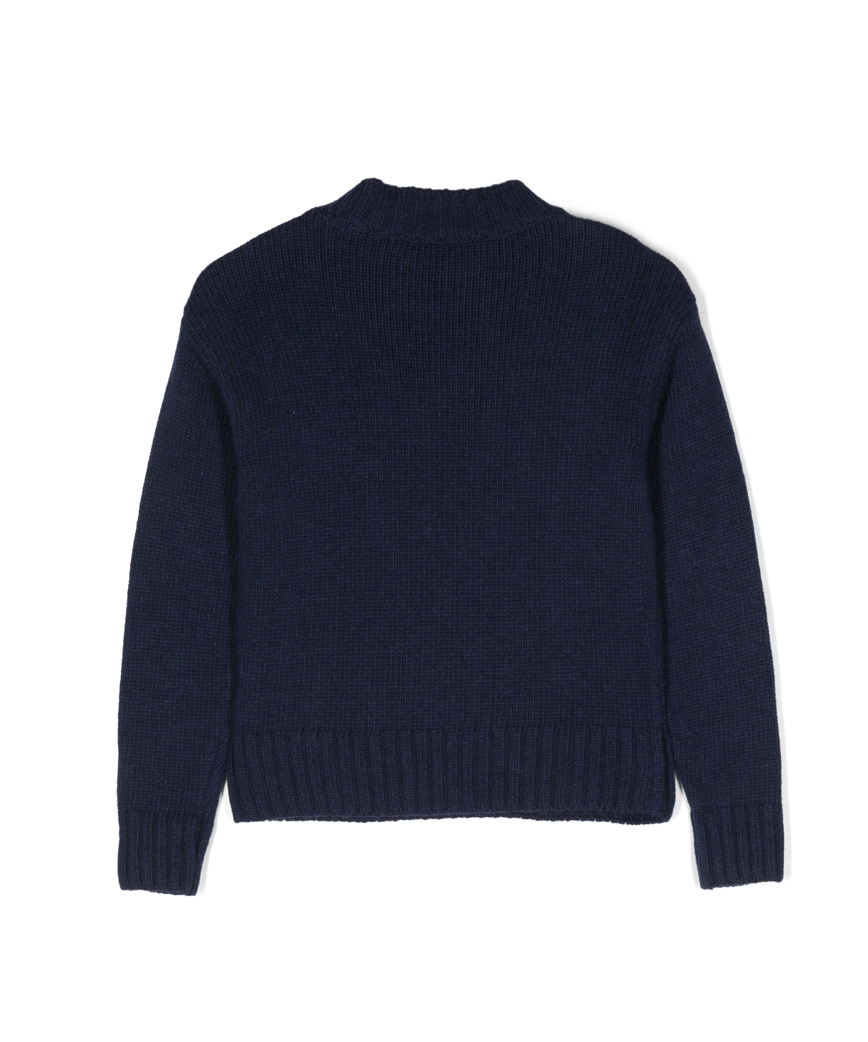 Ermanno Scervino Kids Navy Logo Patch Crew Neck Jumper
