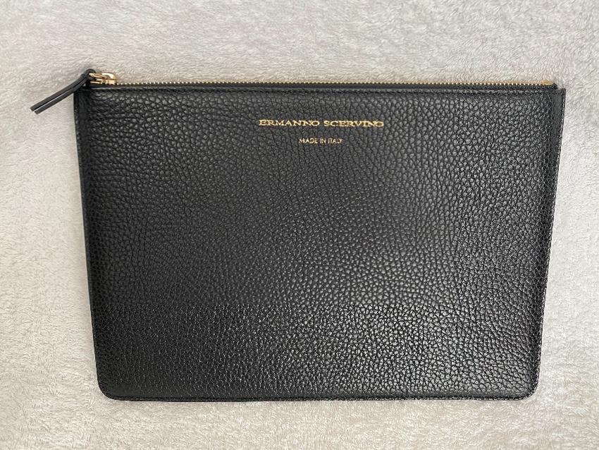 Ermanno Scervino Black Leather Pouch