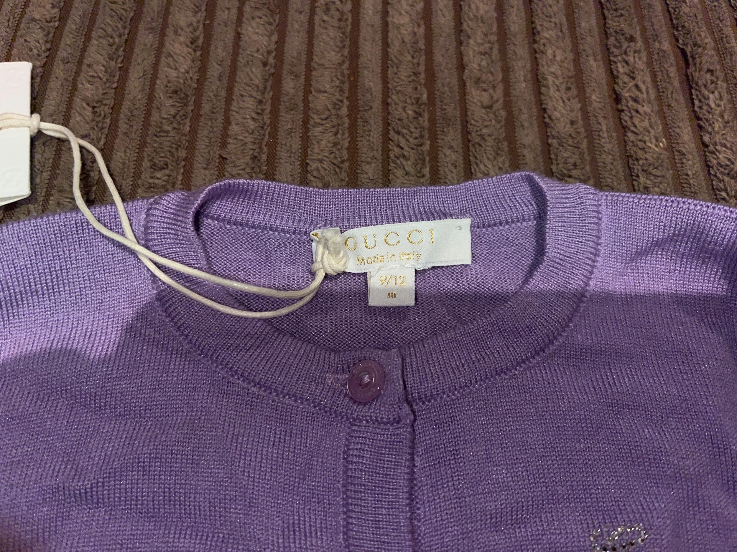 Lilac round neck cardigan
