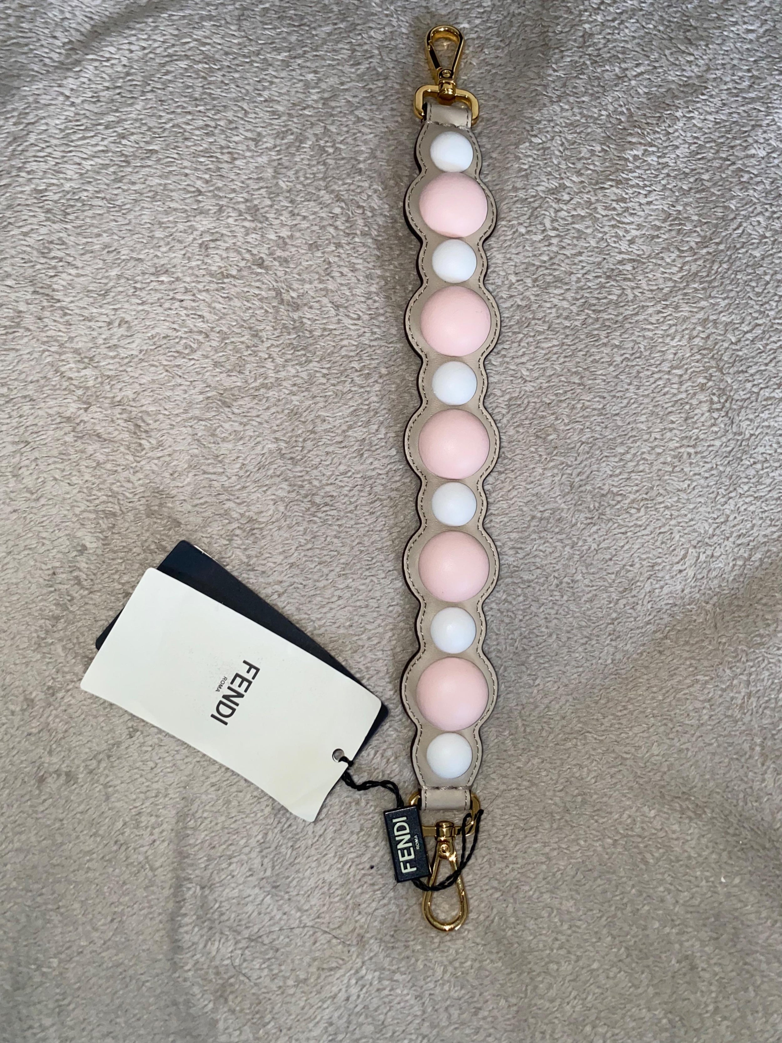 Pastel leather bag strap