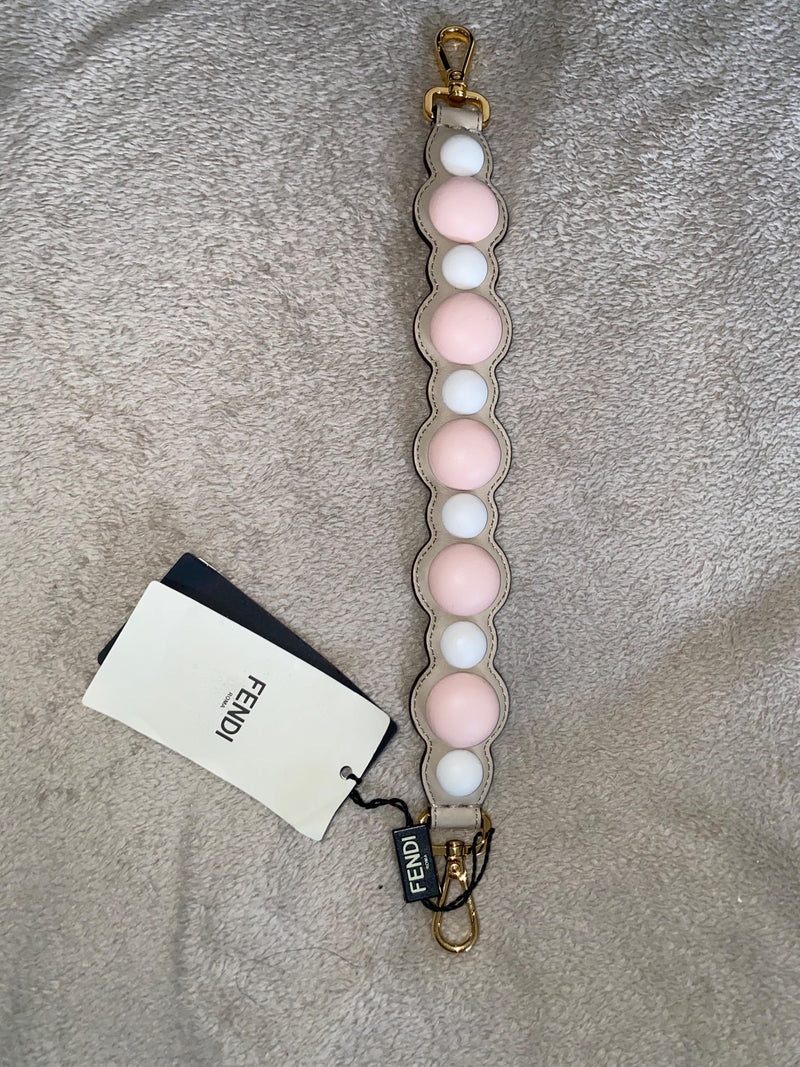Pastel leather bag strap