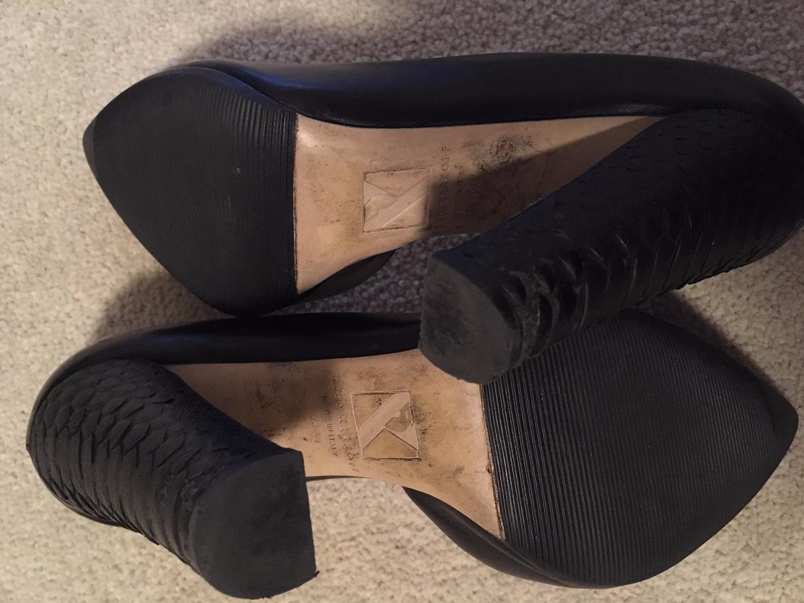 Reed Krakoff black pumps with mock python Heels