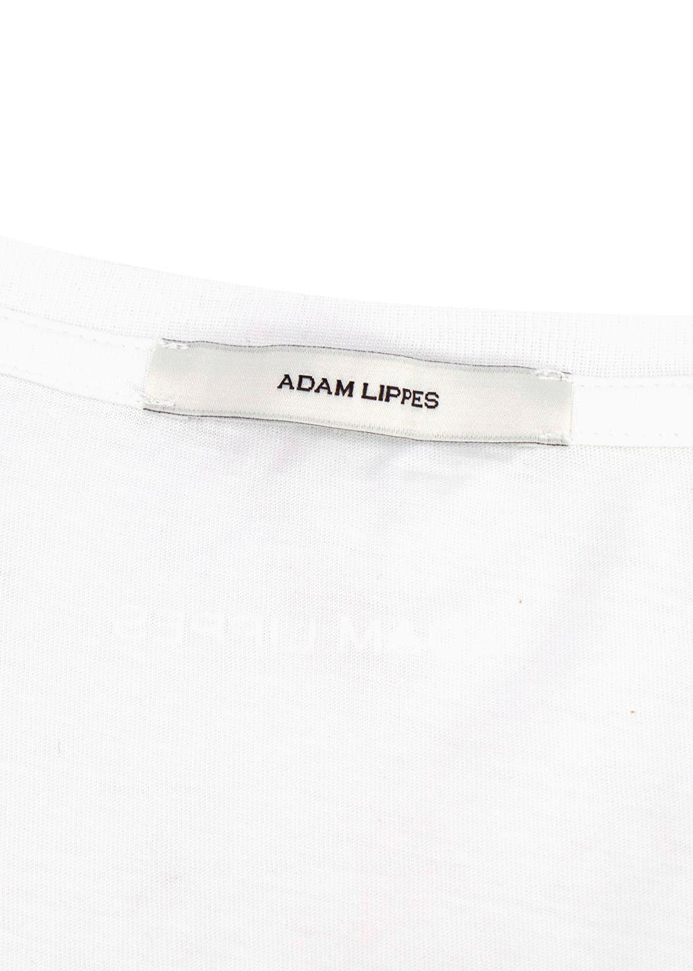 Adam Lippes White Cotton V-neck T-shirt