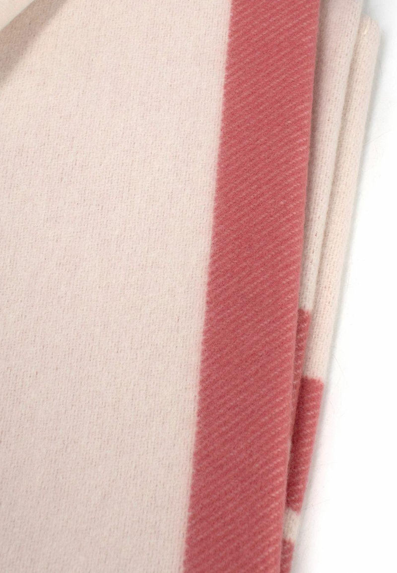 Hermes Pink and Cream Avalon Baby Blanket