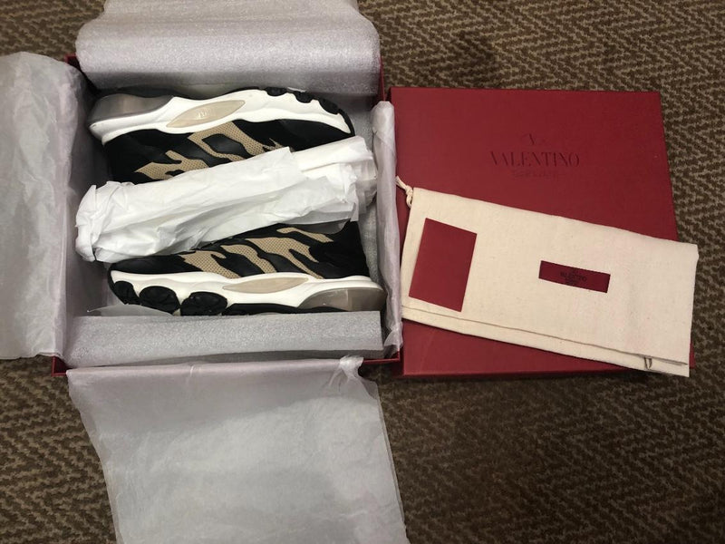 Valentino Bounce low top tiger stripe sneakers