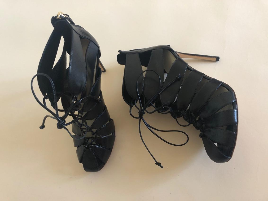 Francesco Russo Lace-Up Cut-Out Ankle Boots