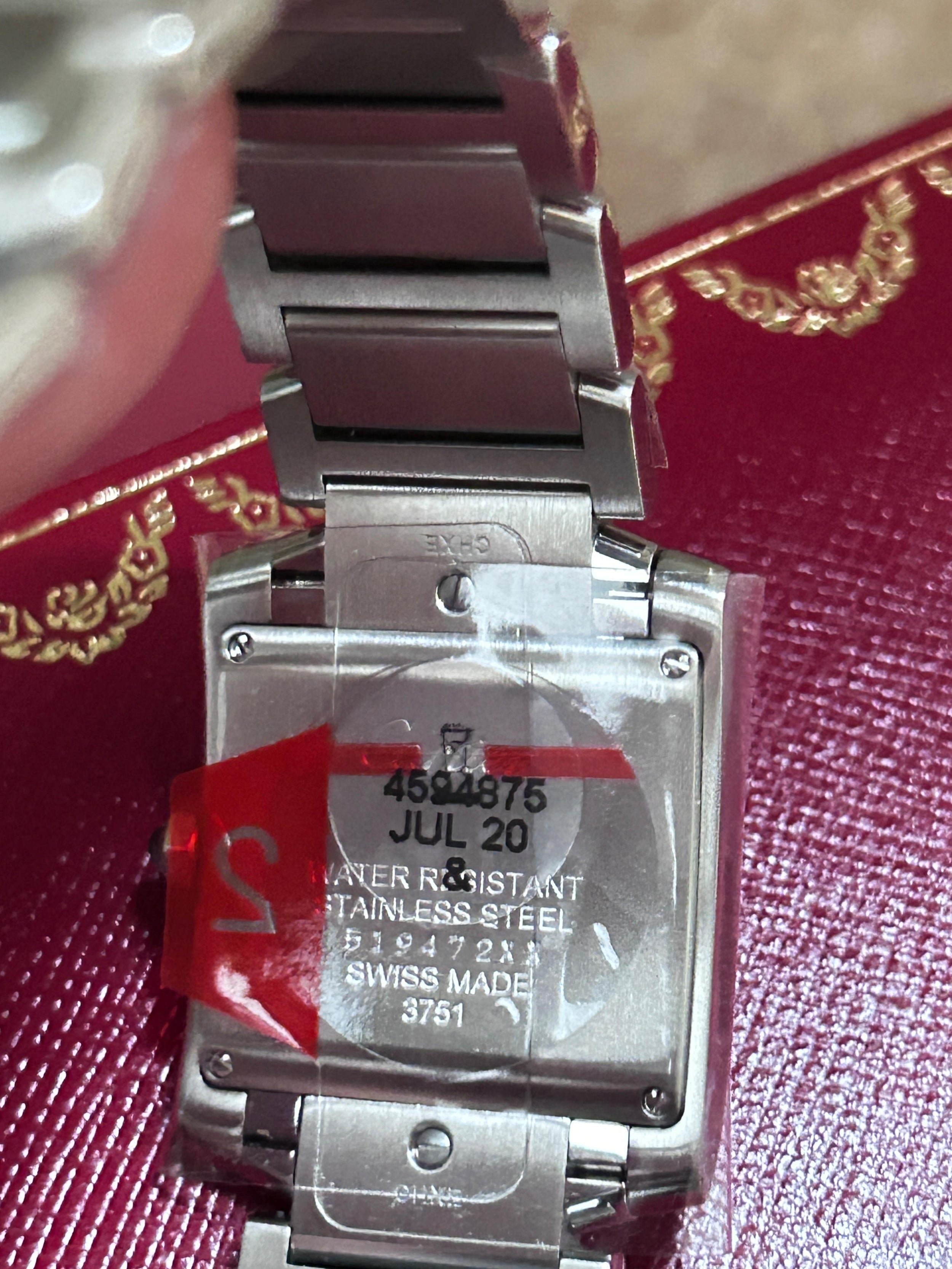 Cartier Stainless Steel Tank Watch