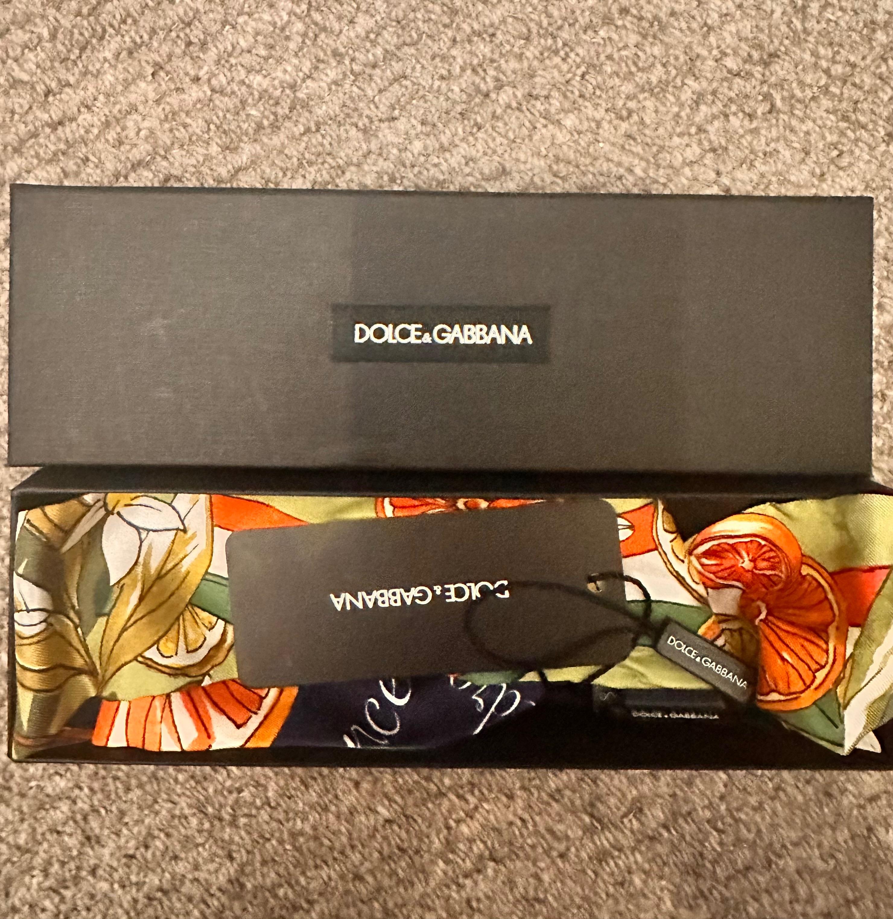 Dolce & Gabbana Floral Sicily Orange Maiolica Mini Scarf