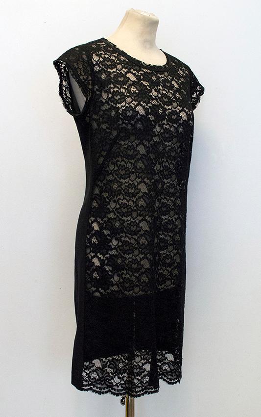 Pinko Black Lace Tunic with pink slip underdress