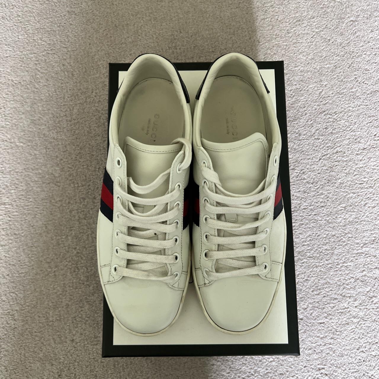 White leather Ace trainers