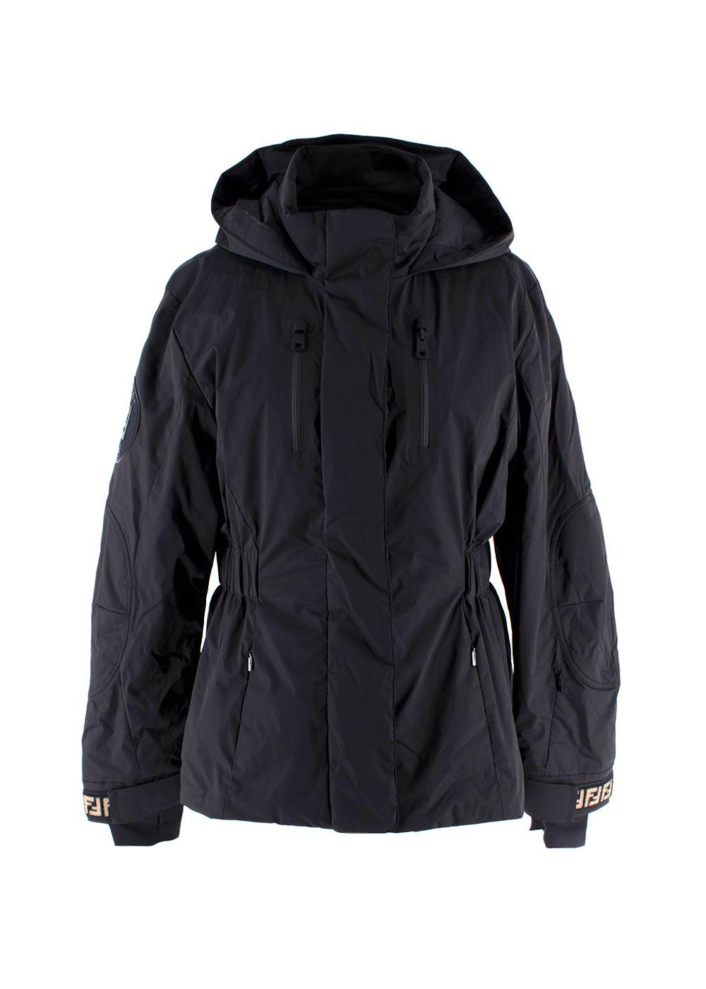 Fendi Black Hooded Ski Jacket