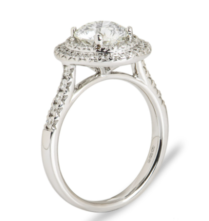 White Gold Round Brilliant Cut Diamond Ring