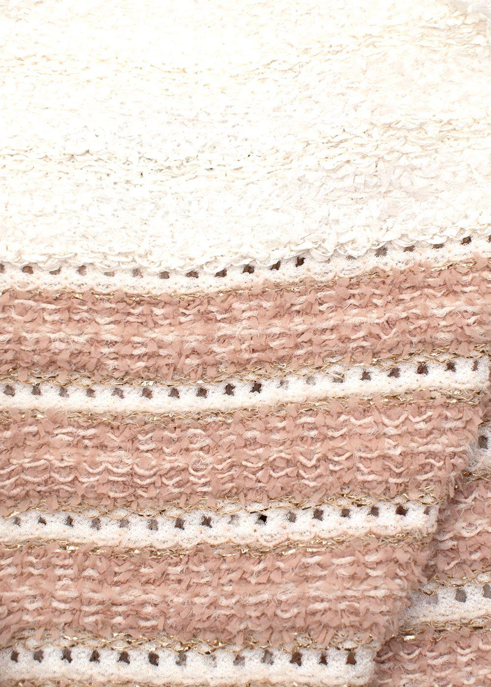 Genoux Metallic Striped Tweed Skirt