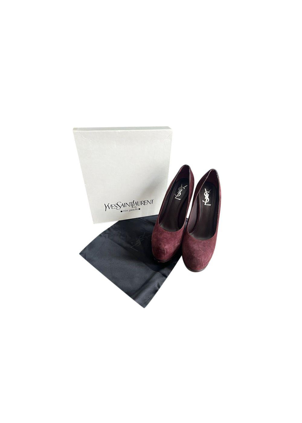 Burgundy Suede Tribtoo Pumps