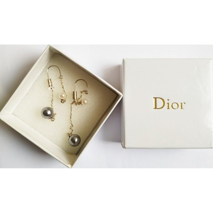Dior Ultradior Faux Pearl Link Drop Earrings