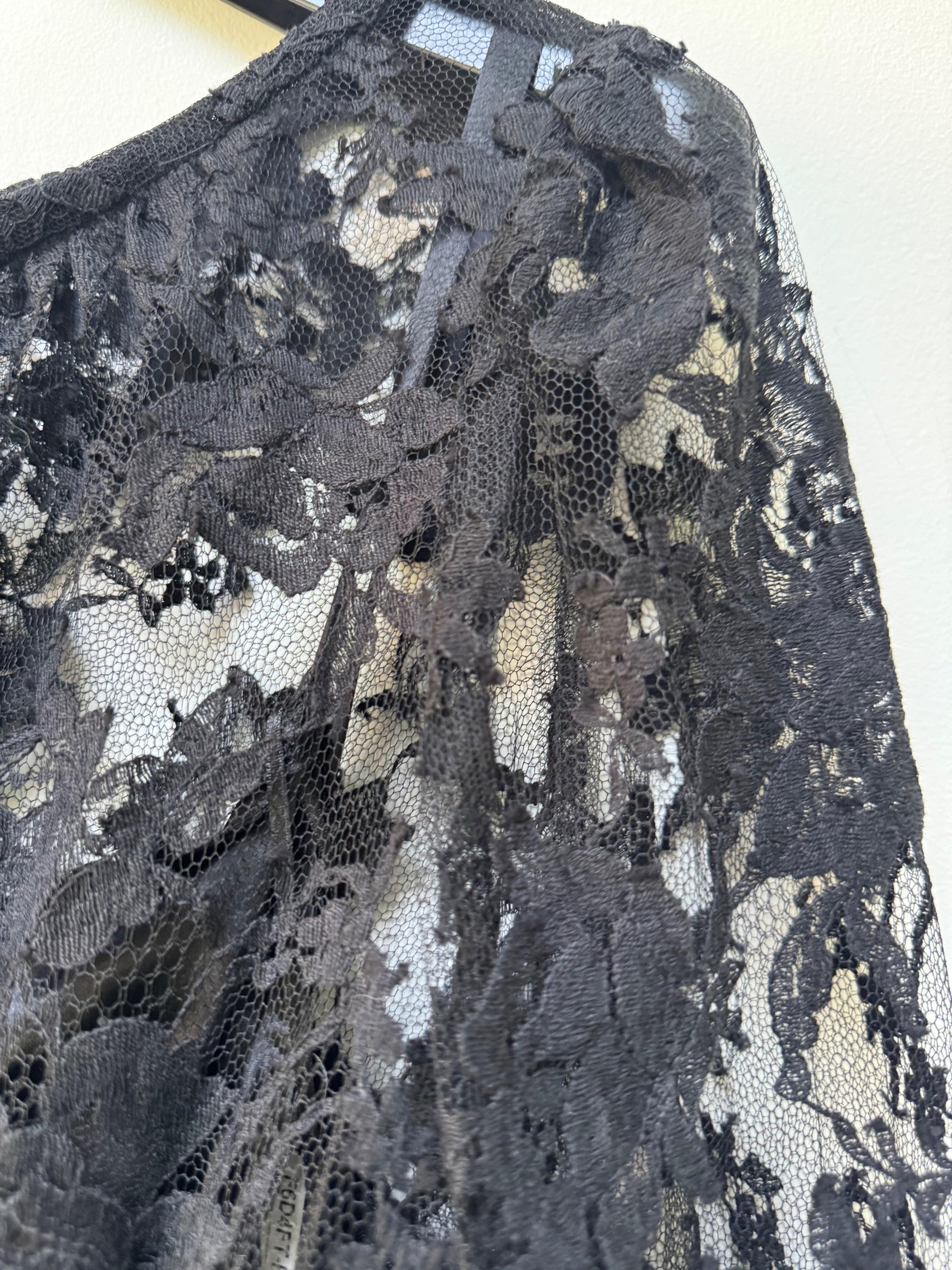 Black Lace Bodycon Mini Dress