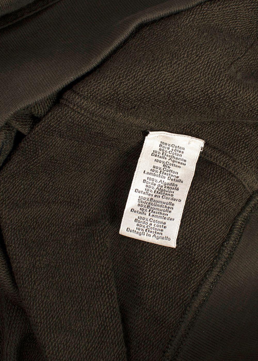 Hermes Brown Crewneck Sweatshirt with Leather Detail