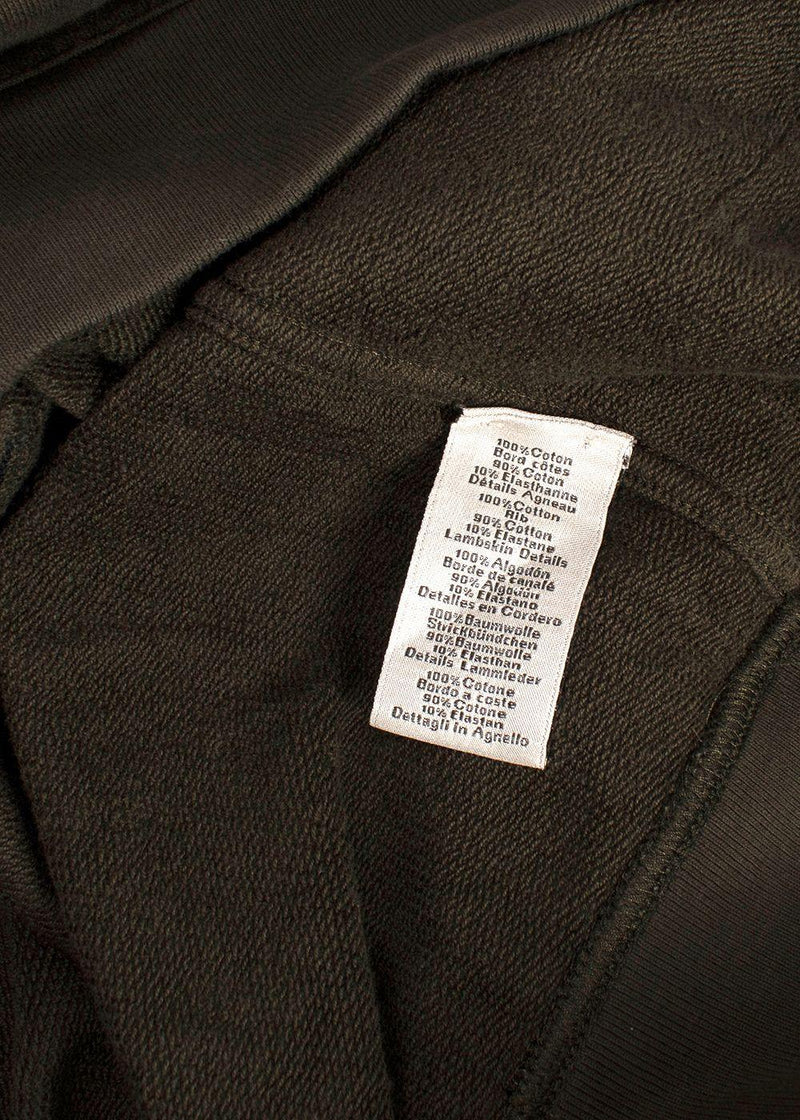 Hermes Brown Crewneck Sweatshirt with Leather Detail
