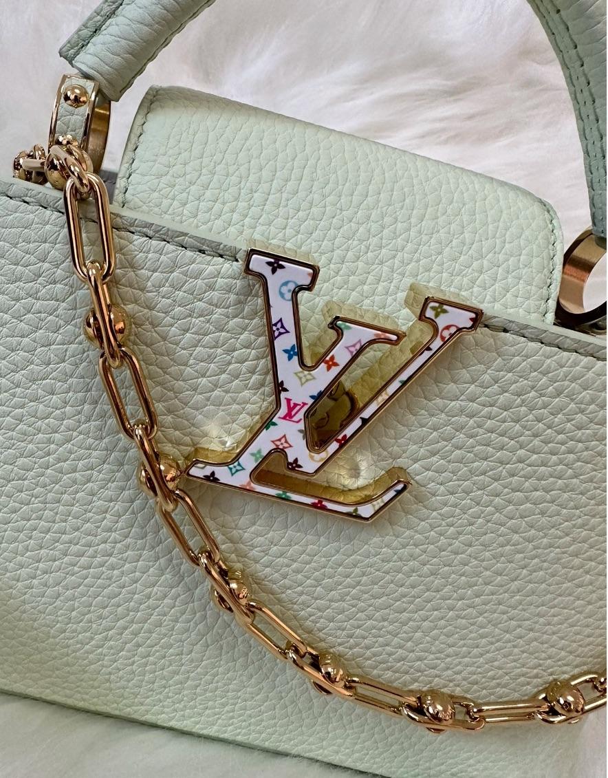Louis Vuitton Green Taurillon Capucines Mini - Full set, packaging And Reciept