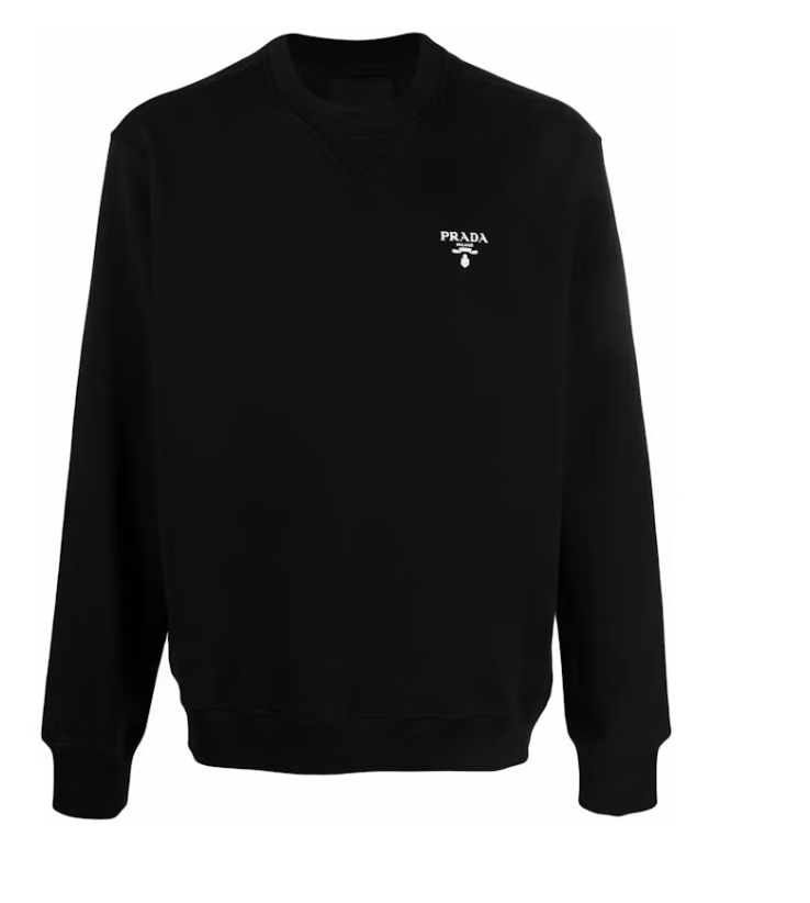 Prada Black Cotton Sweatshirt XL
