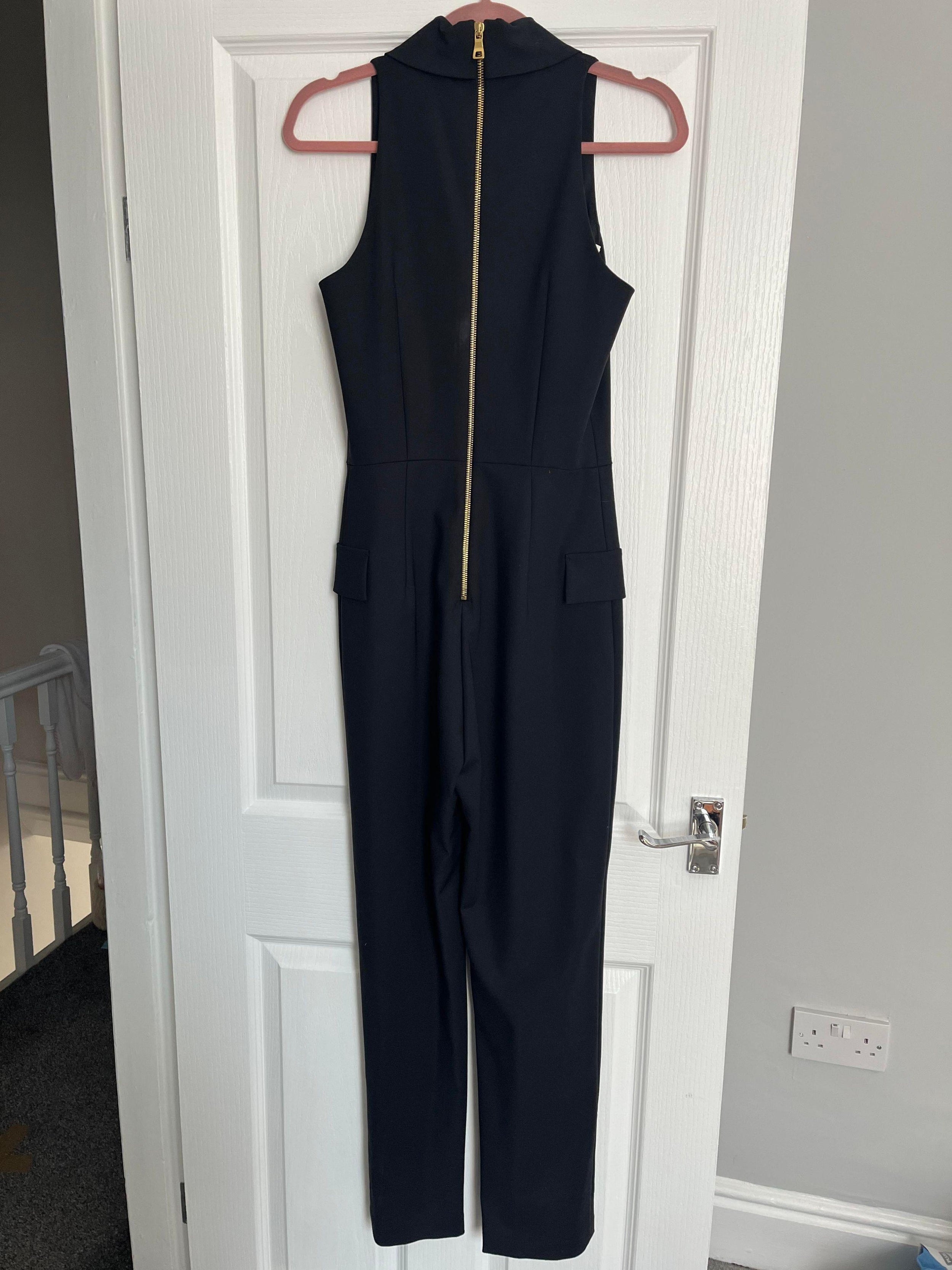 sleeveless double breasted jumpsuit