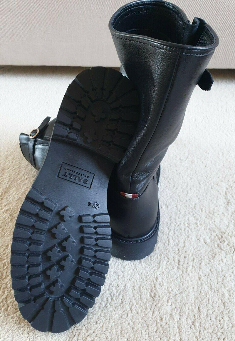 Bally Black Leather Daska Boots