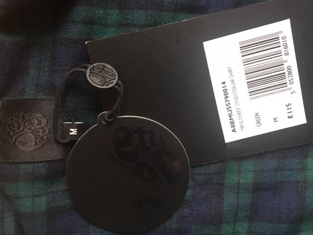 Pretty Green Men's Plaid Studded Collar Shirt