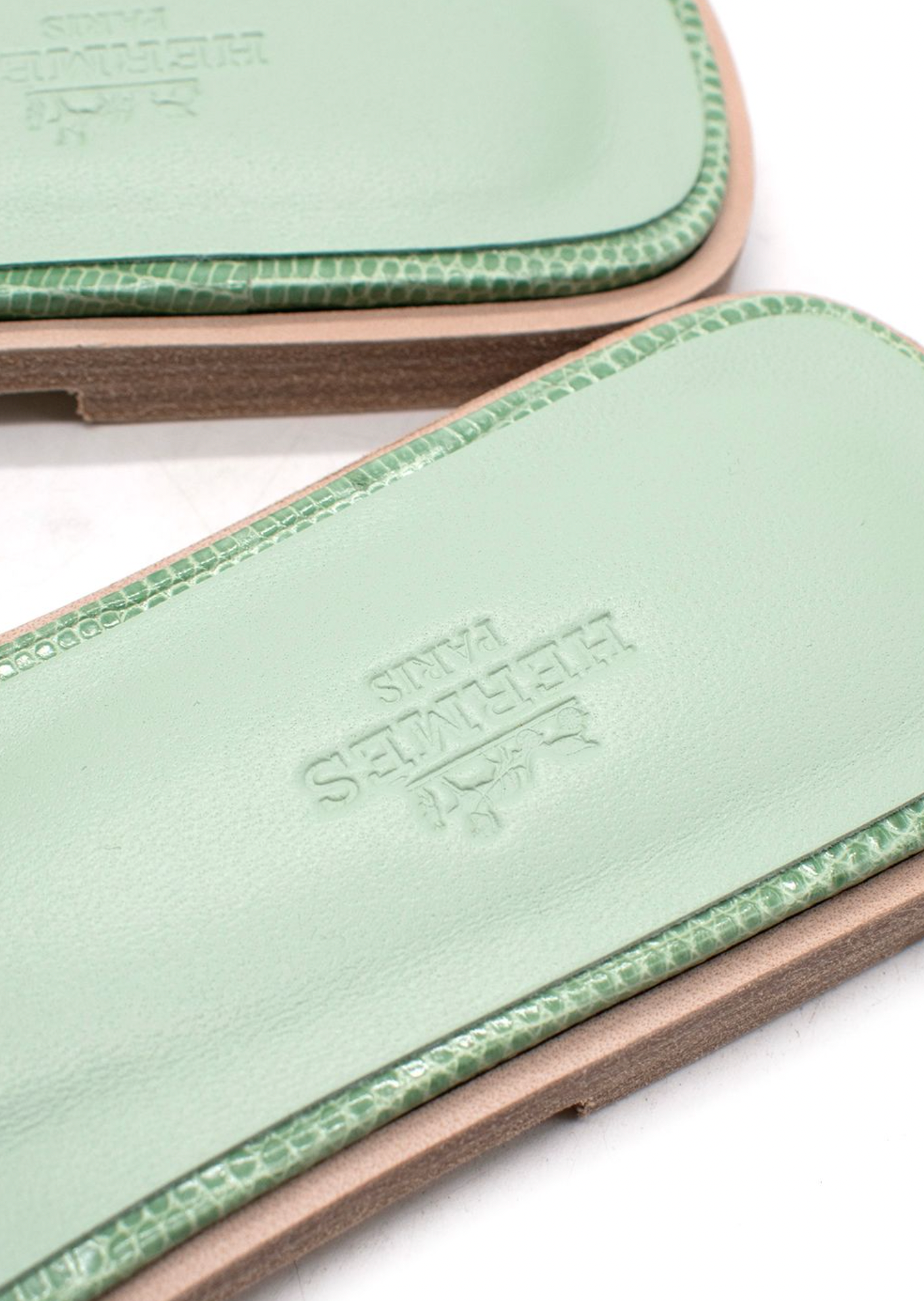Hermes Vert Jade Niloticus  Lizard Oran Sandals