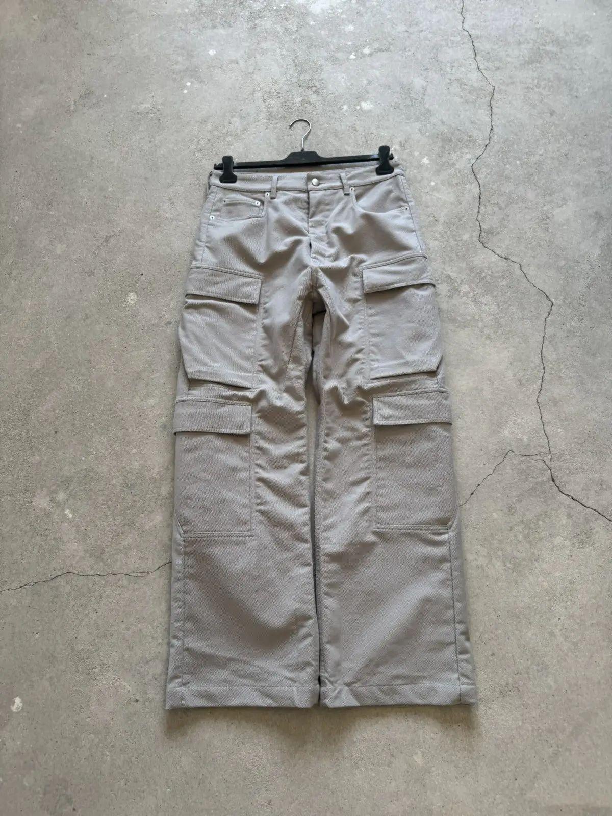 Rick Owens Current Twill Pearl Double Cargo Pants