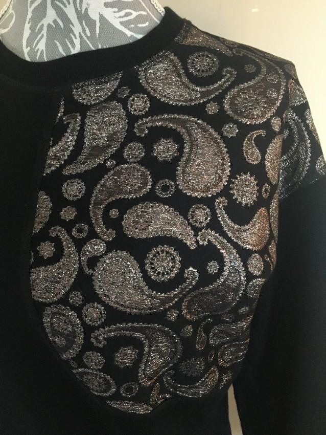 Stella McCartney Black Paisley Embroidered Jumper