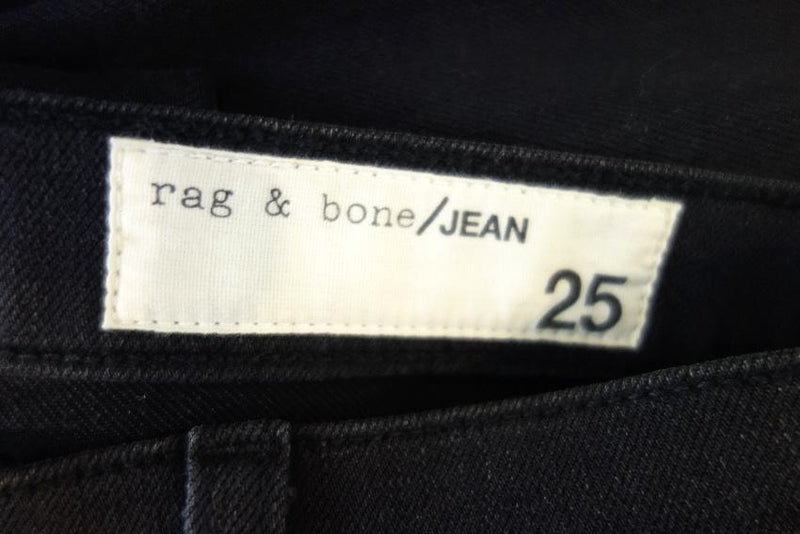Rag and Bone Skinny Jeans in black with holes