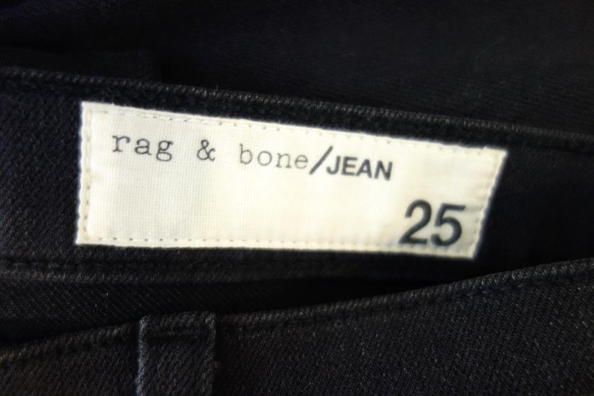 Rag and Bone Skinny Jeans in black with holes