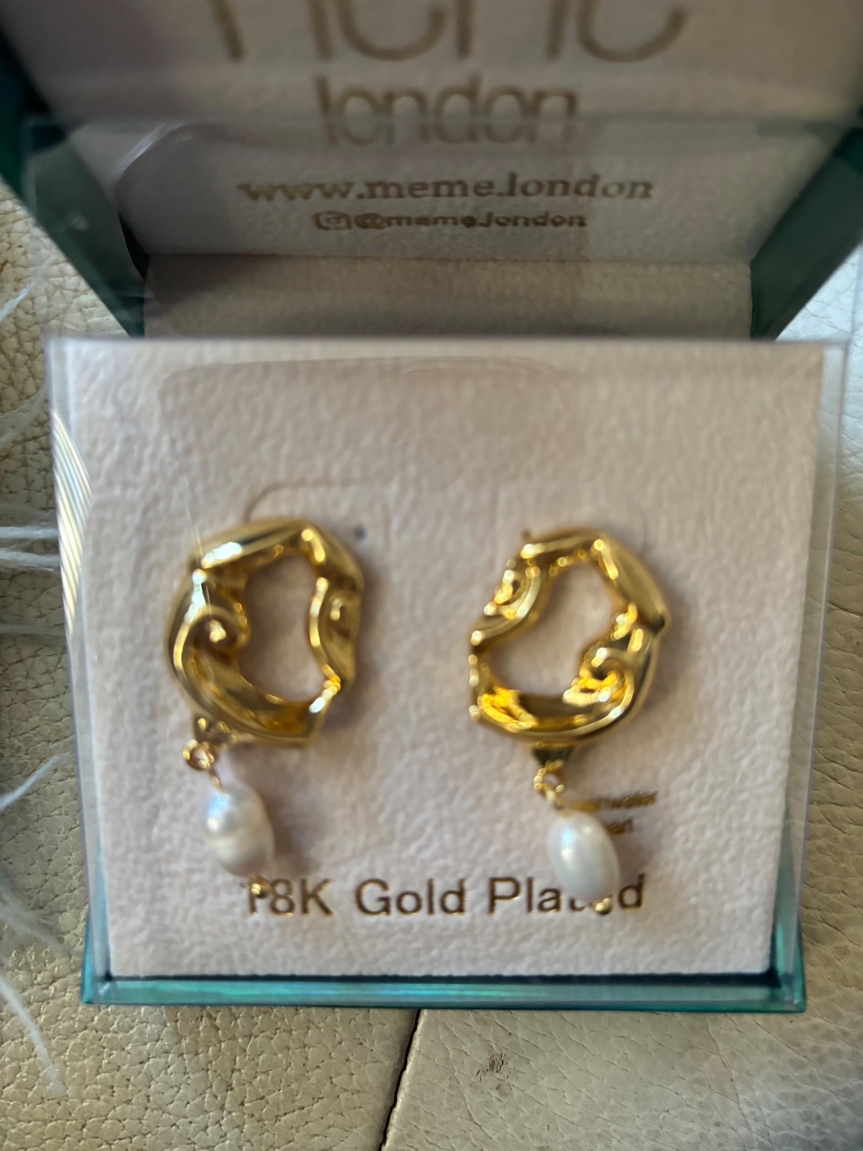 MeMe London Sparkle and Fan Earrings