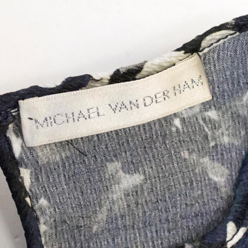 Michael Van Der Ham Printed Crepe Top