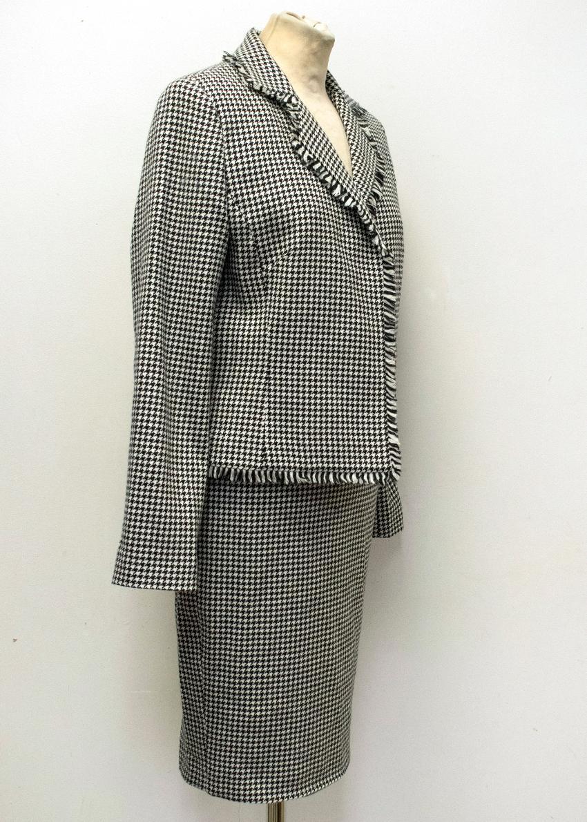 Georges Rech Dogtooth Patterned Skirt Suit