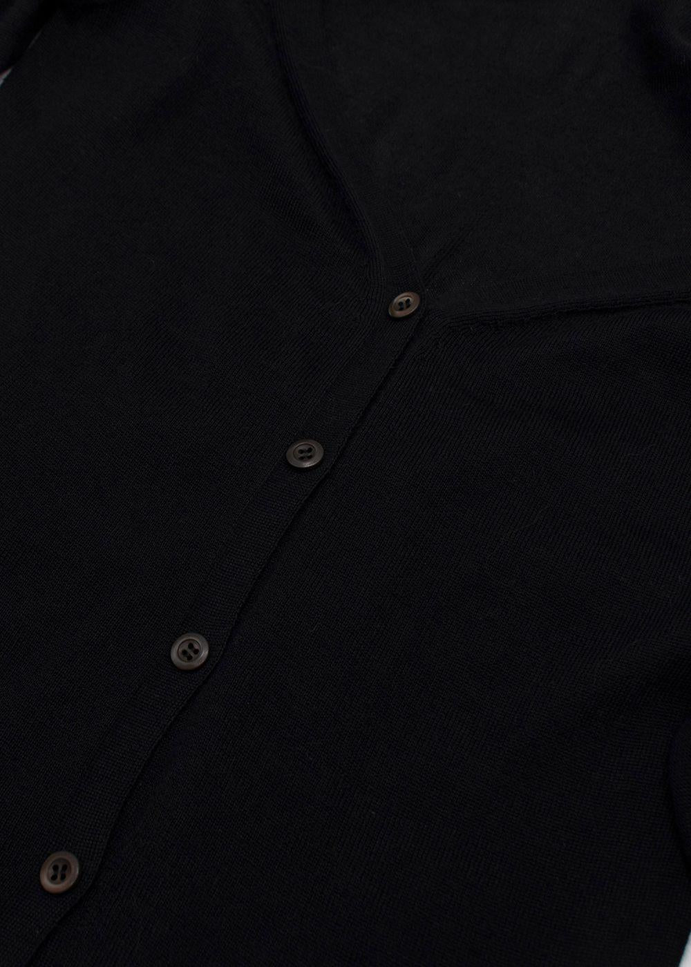 Prada Black Super Fine Knit Cardigan