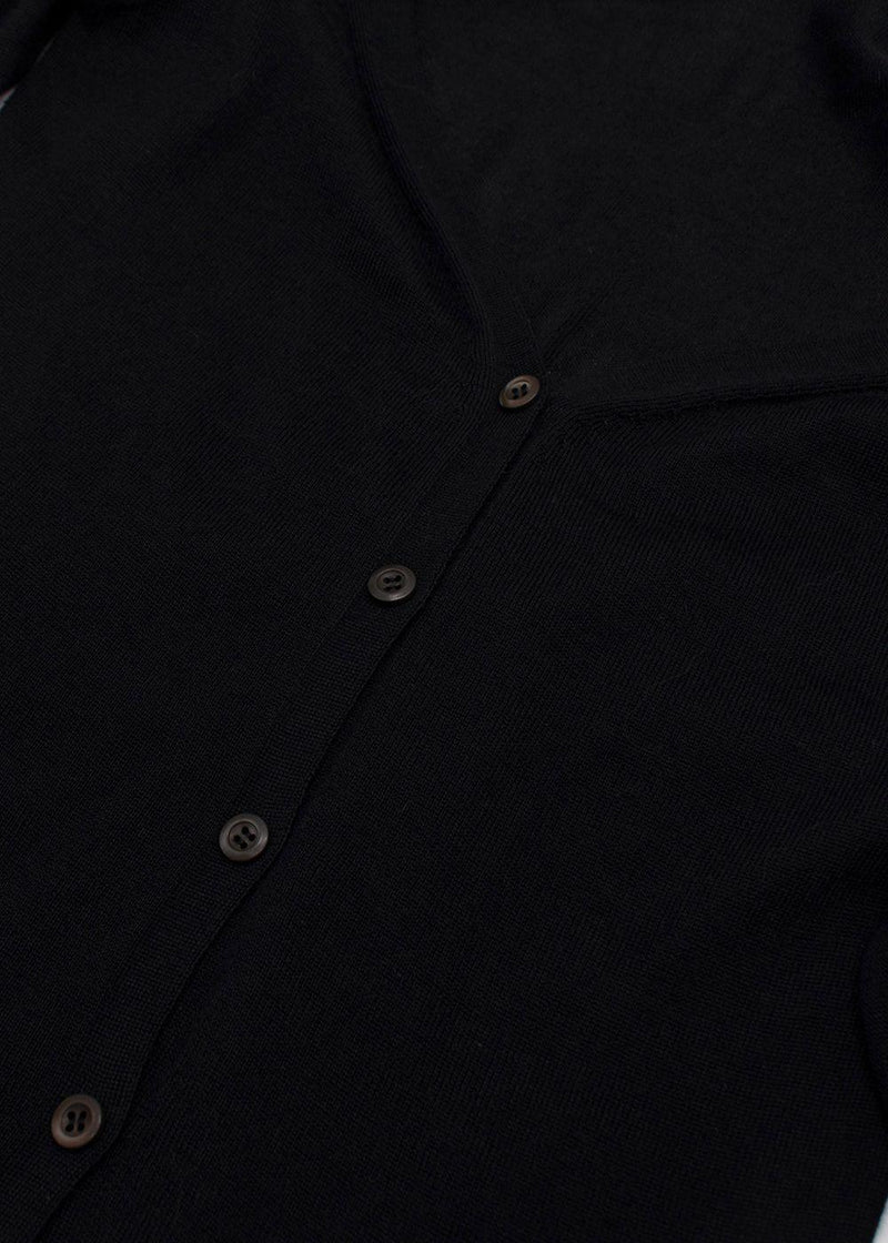 Prada Black Super Fine Knit Cardigan