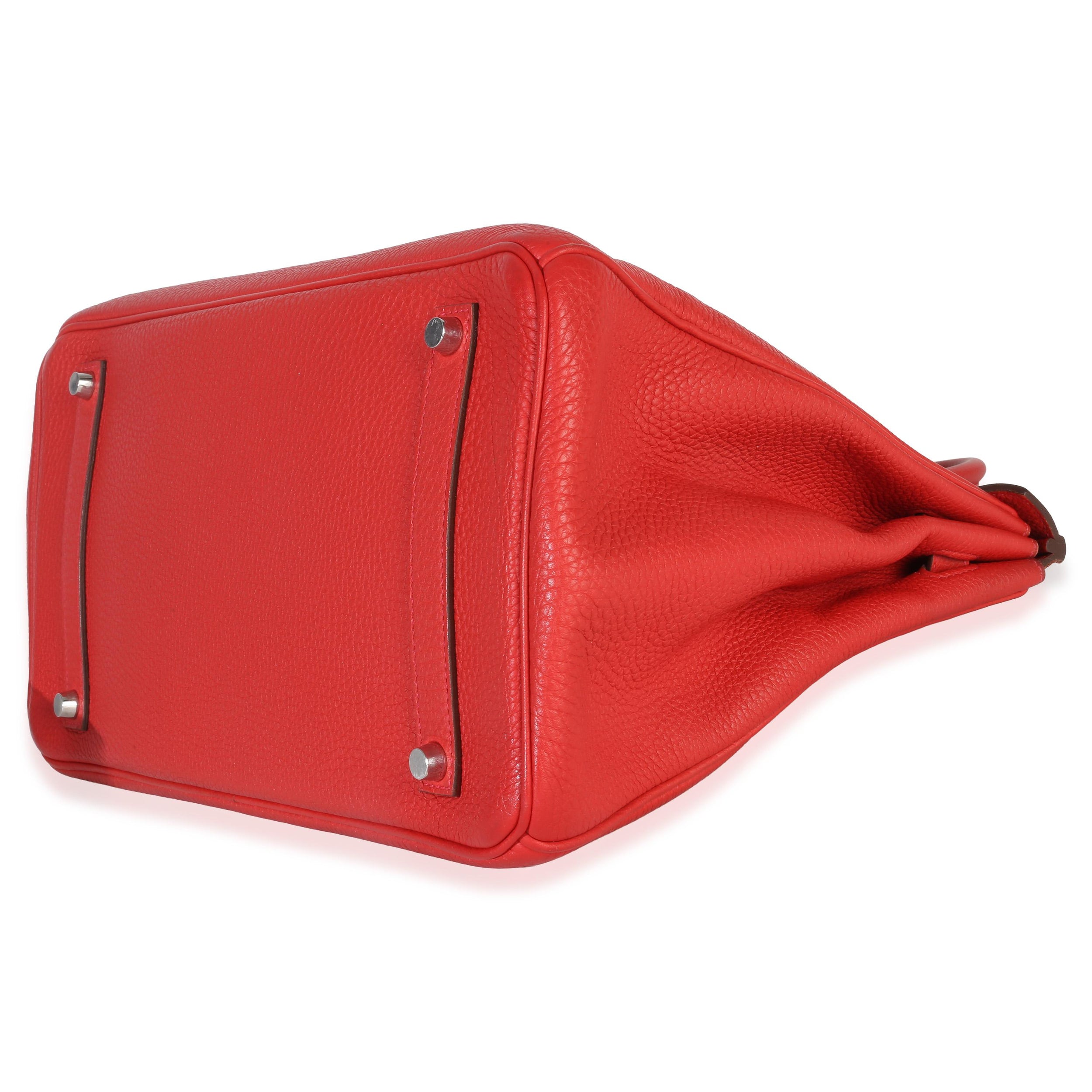 Hermès Togo Birkin 35 PHW Rouge Casaque