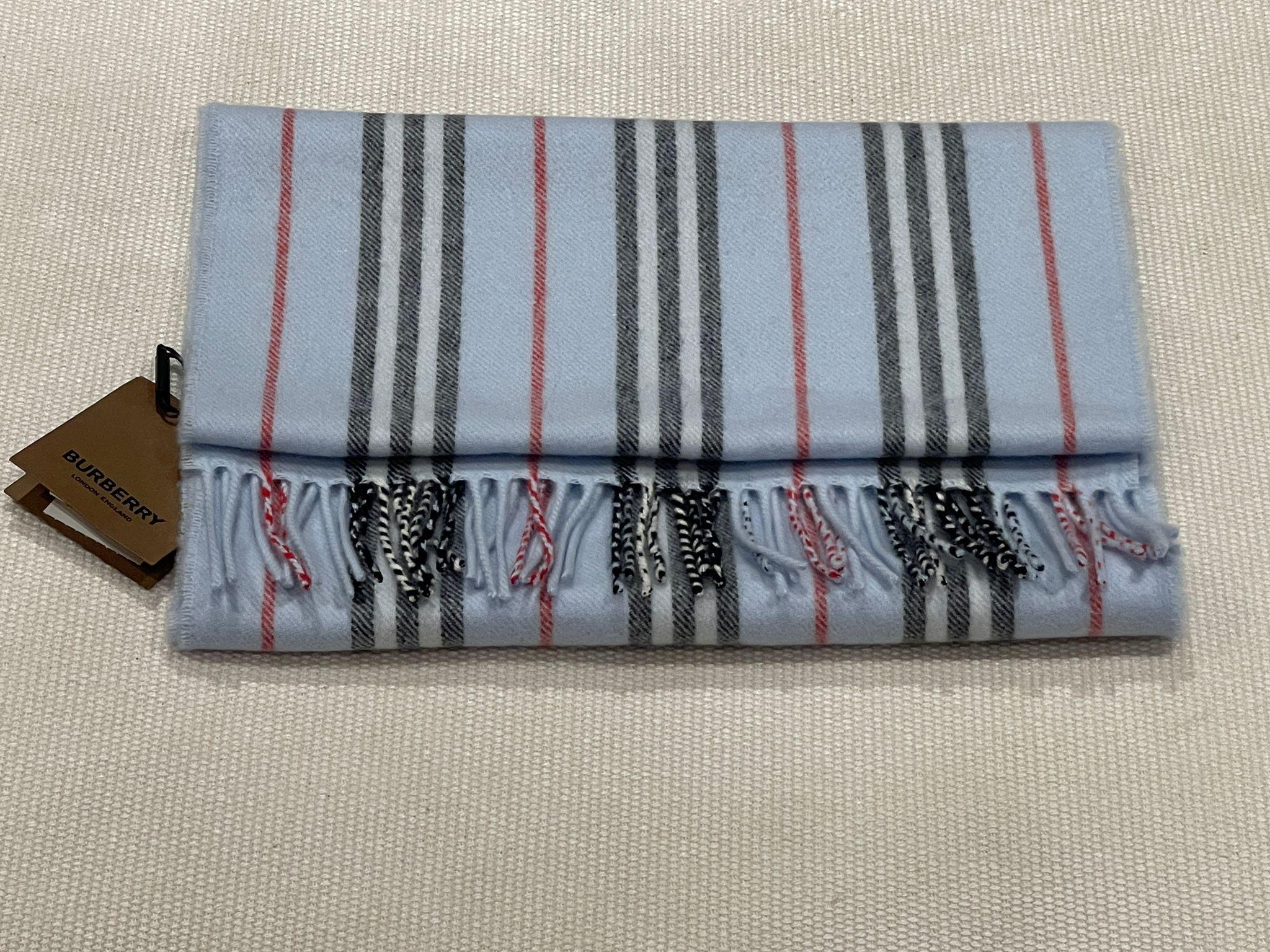 Blue Wool & Cashmere Scarf