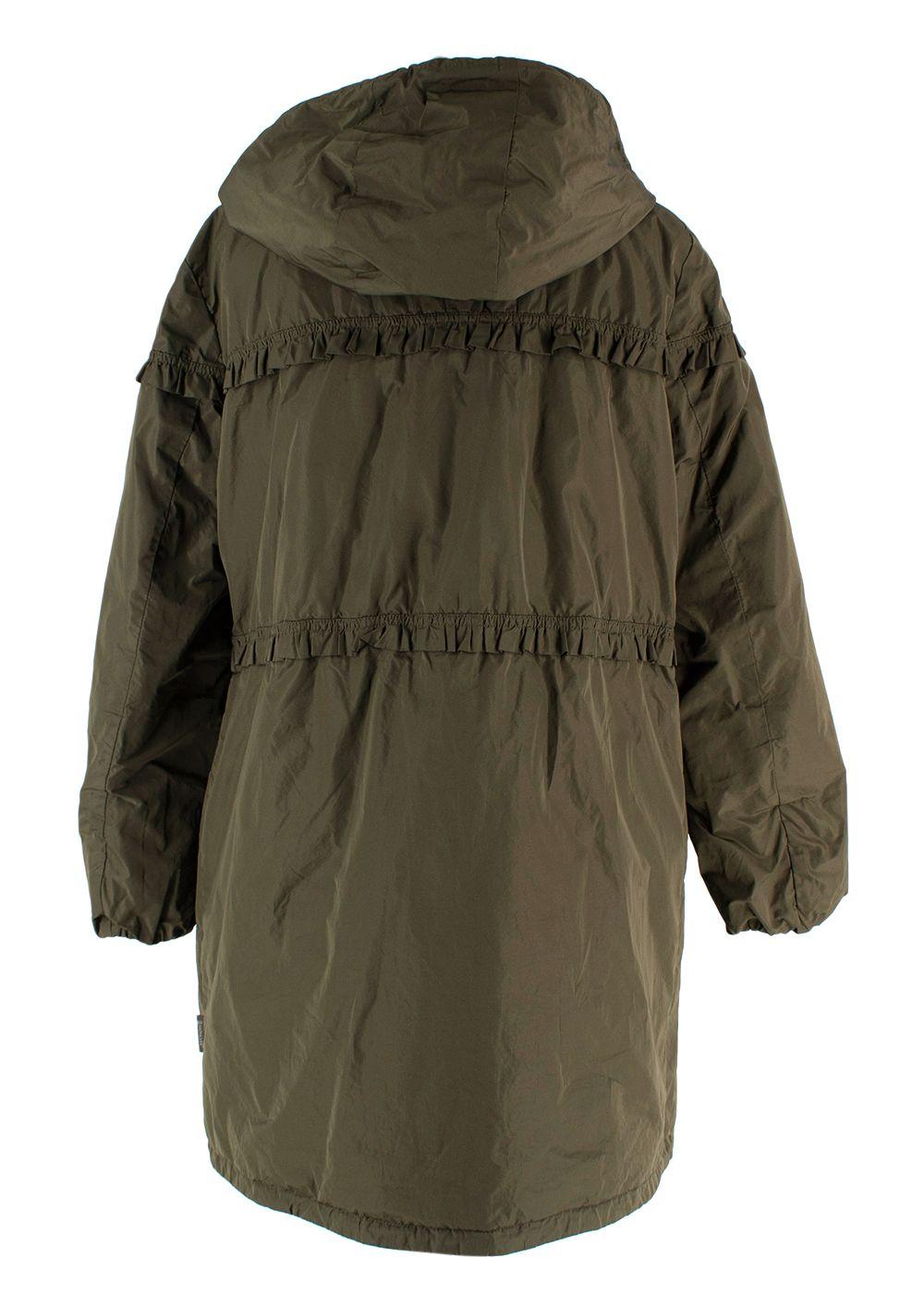 Moncler Green Ruched Luxembourg Parka