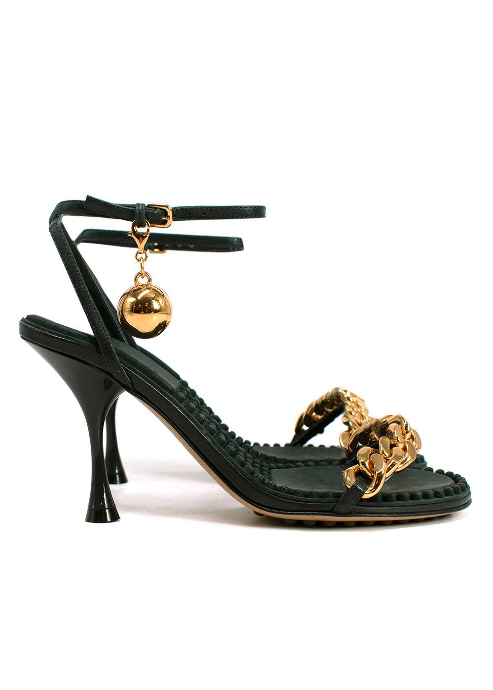 Inkwell Dot Embellished Leather Sandals