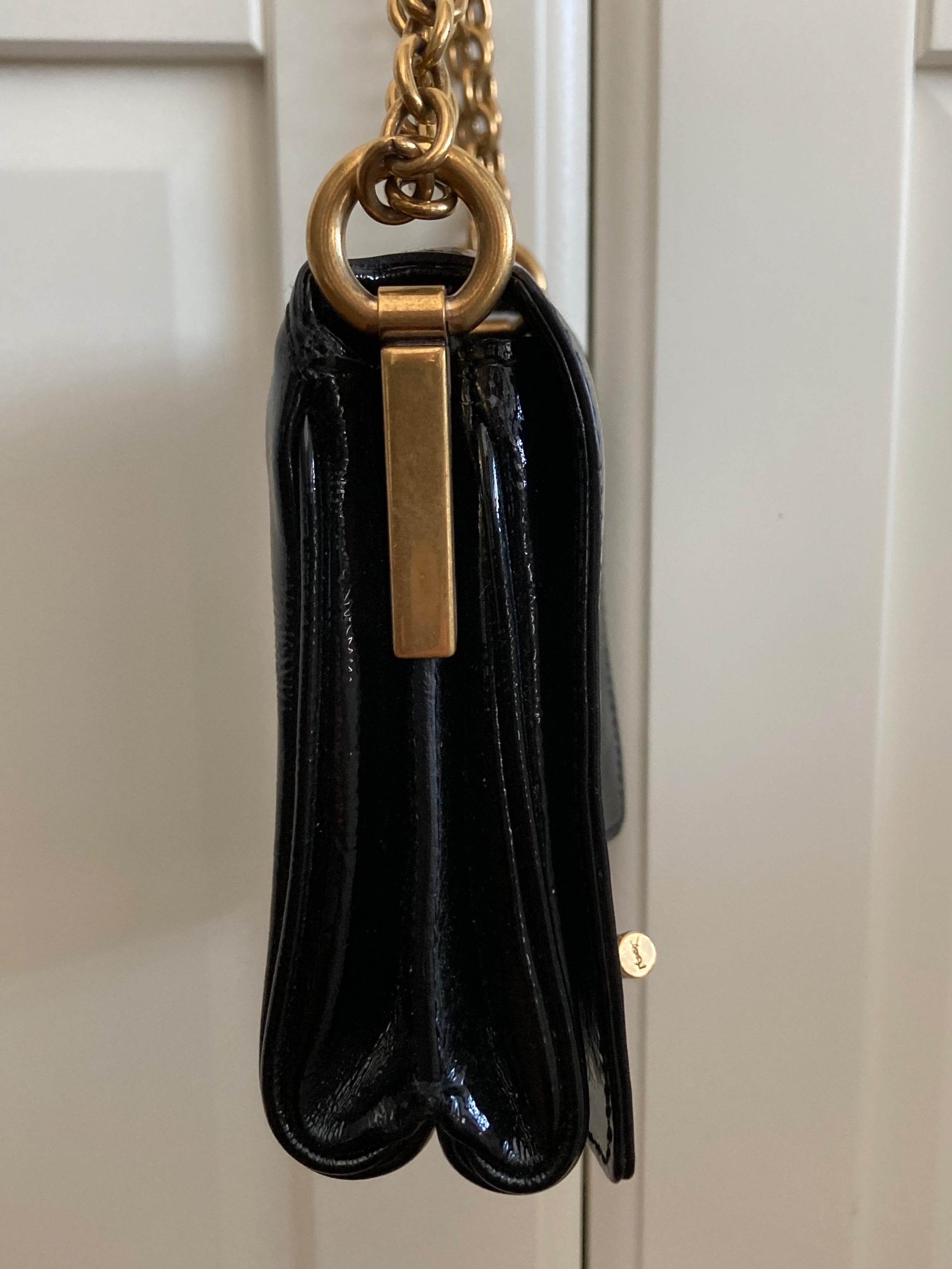 Saint Laurent Vintage Black Leather Flap Bag